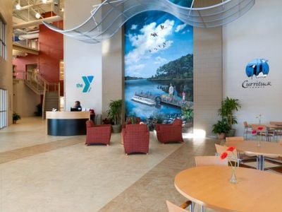 The Currituck Family YMCA lobby